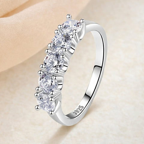 Celeste Eternity Ring – 1ct VVS Moissanite in Solid 925 Sterling Silver