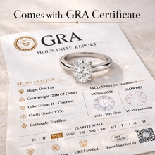 2 Carat Oval Moissanite Solitaire Style Ring – D Color VVS1 | Solid 925 Sterling Silver