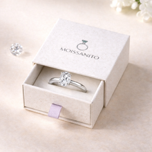 2 Carat Oval Moissanite Solitaire Style Ring – D Color VVS1 | Solid 925 Sterling Silver