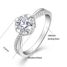 Floral Heart 925 Sterling Silver Ring – Moissanite or CZ Diamond Alternative