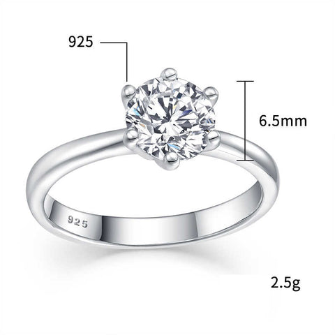 Luxury 2ct Solitaire Ring – Dazzling Moissanite or Cubic Zirconia Diamonds